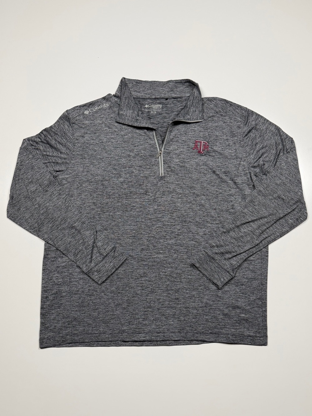 Columbia Golf Texas A&M Aggies Men's XL Gray 1/4 Zip Performance Pullover